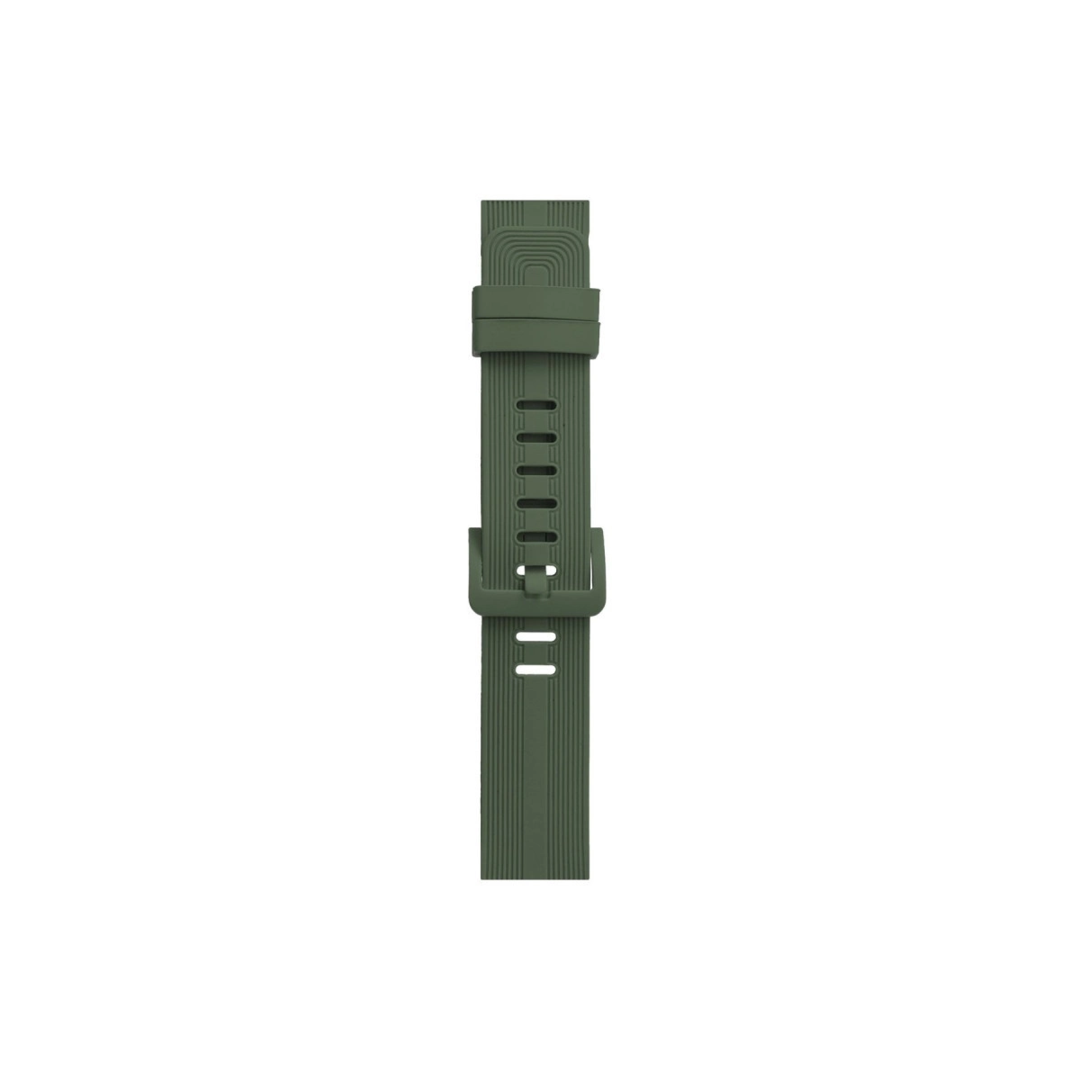 Apple Watch 38mm Kr408 Çizgili Silikon Kordon (SAAT DEĞİLDİR) - Koyu Yeşil