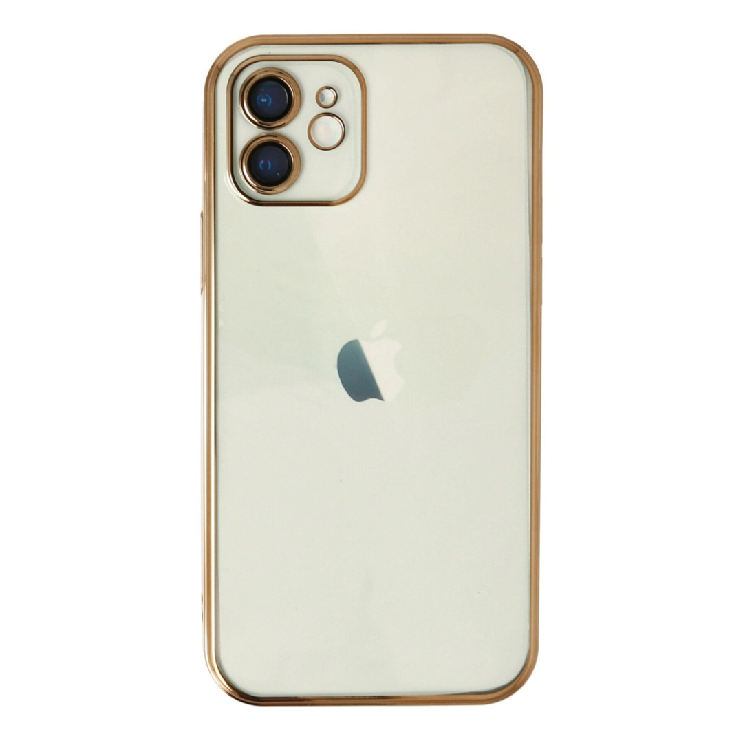 Apple İphone 12 Kılıf Razer Lensli Silikon - Gold