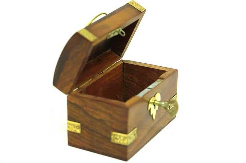 Kumbara Kilitli Ahşap Kutu Kumbara Hediyelik (Knm-H0071) (477477)