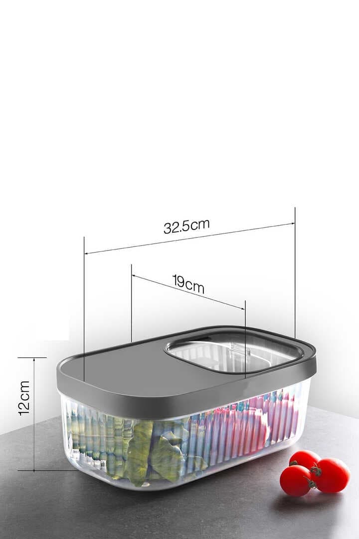Turk MultiBox Erzak Bakliyat Kutusu Sürgülü Kapak 5 Litre