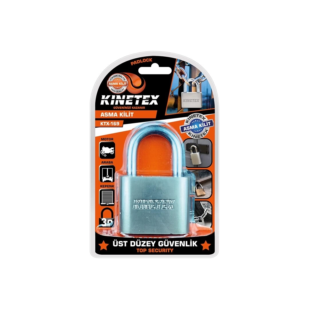 Kinetex 30mm Asma Kilit | Sertleştirilmiş Çelik Li Küçük Boy Kilit