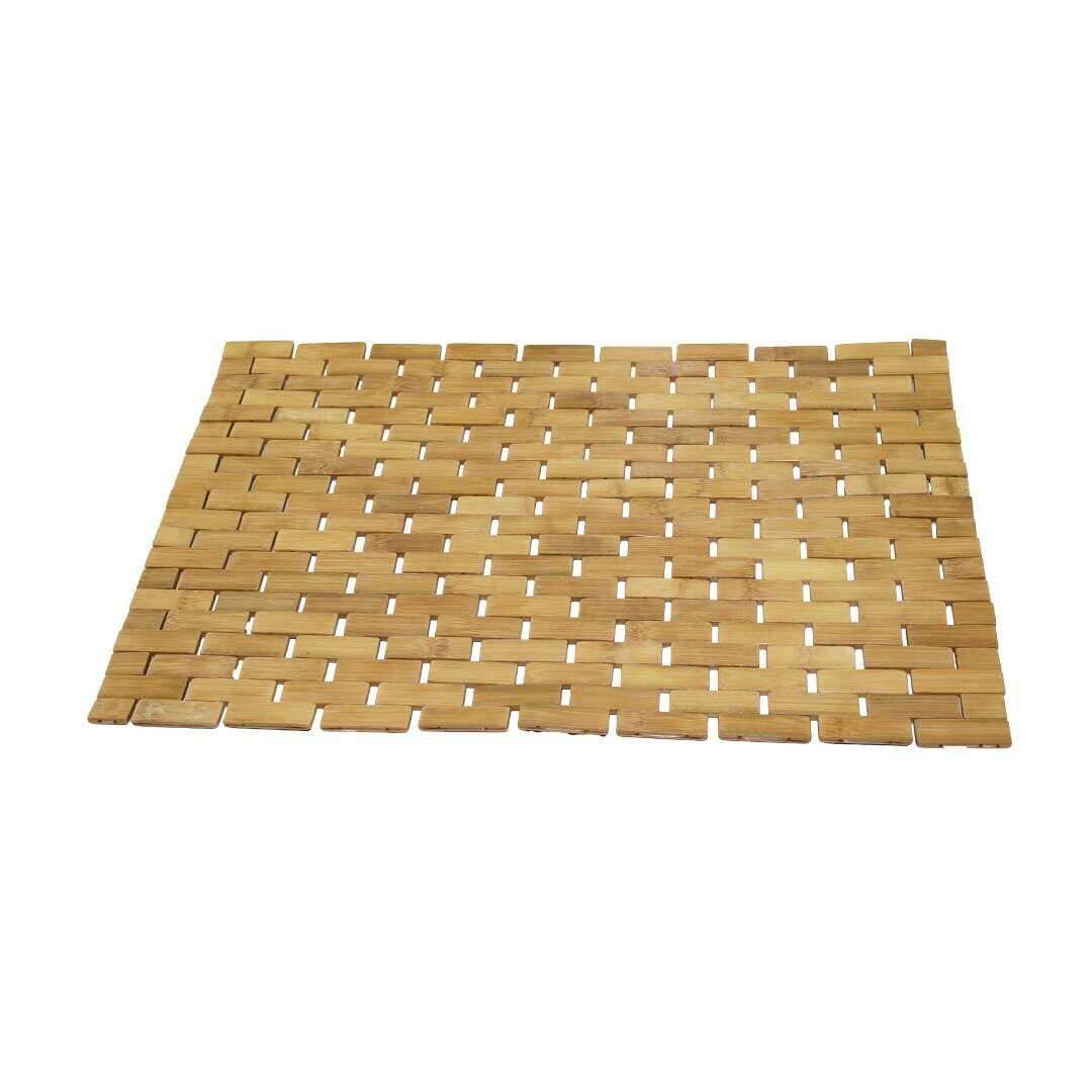 DİKDÖRTGEN - BAMBU KAYDIRMAZ BANYO PASPASI 42X62CM (5430)