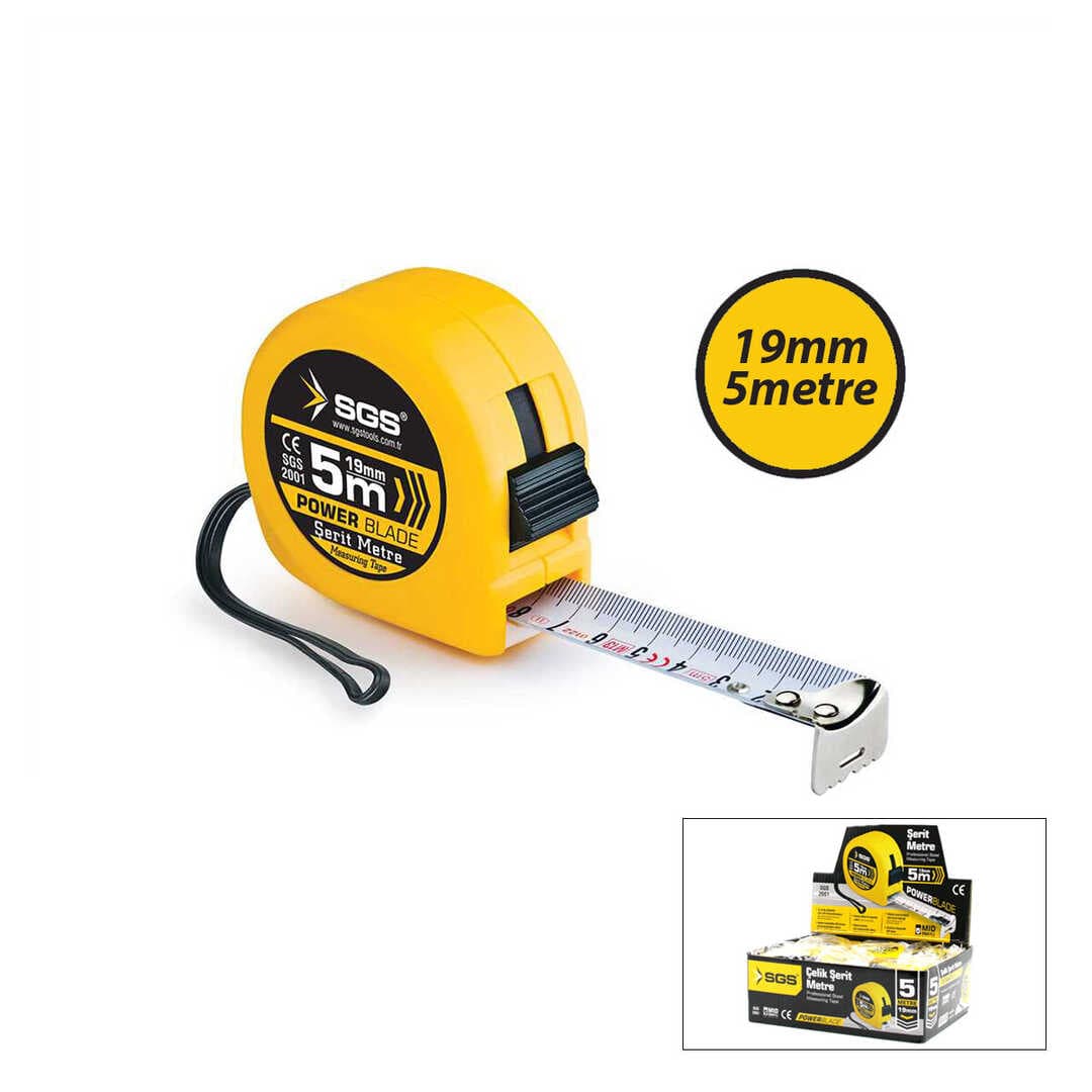 12 ADET 5MT X 19MT STOPLU ŞERİT METRE (5430)