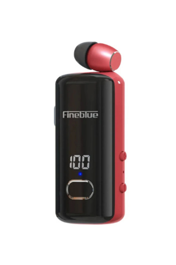 F580 Dijital Göstergeli Makaralı Titreşimli Bluetooth Kulaklık Kırmızı