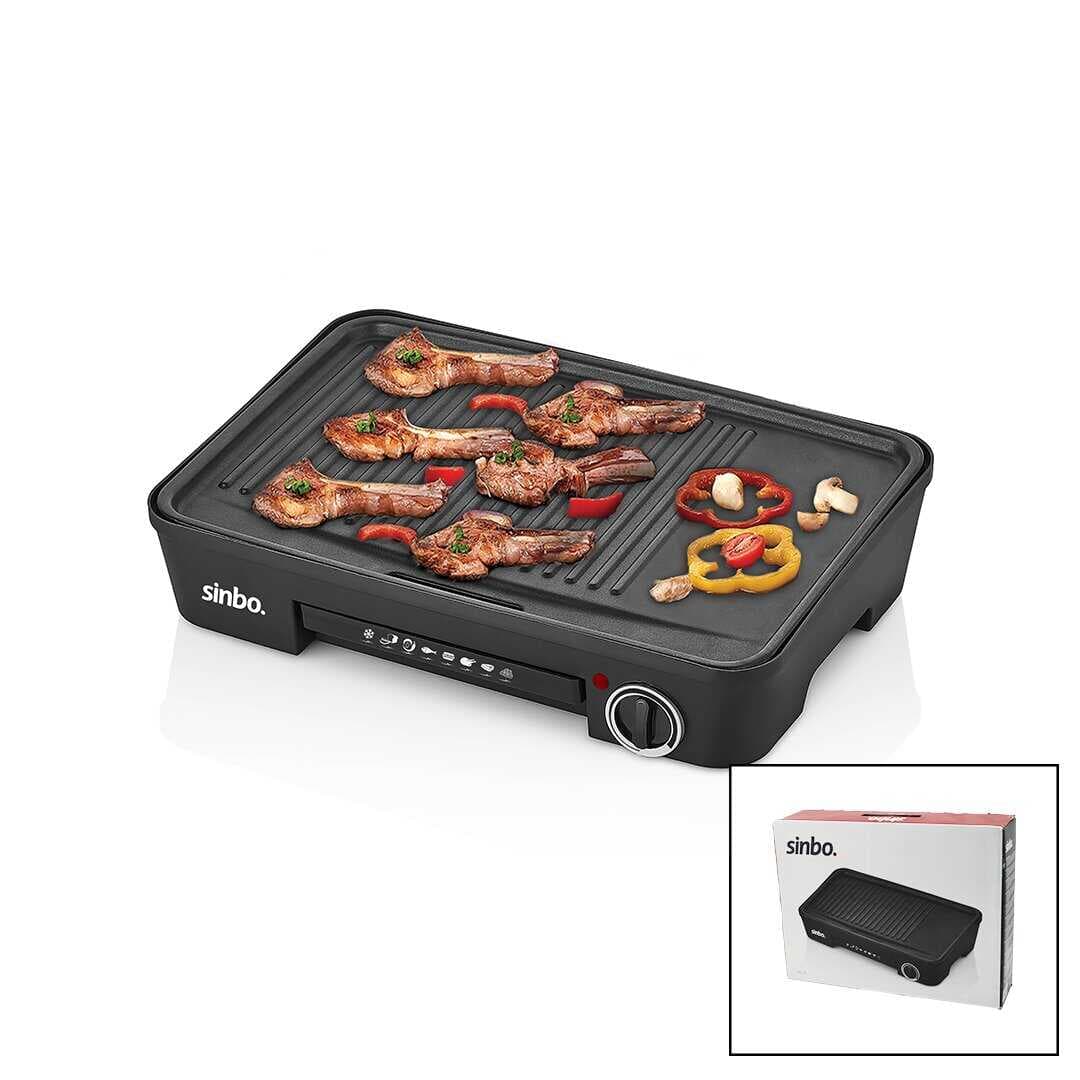 ELEKTRİKLİ IZGARA AYARLANABİLİR TERMOSTAT YAPIŞMAZ KOLAY TEMİZLENİR 2200W SBG-7120 (5430)