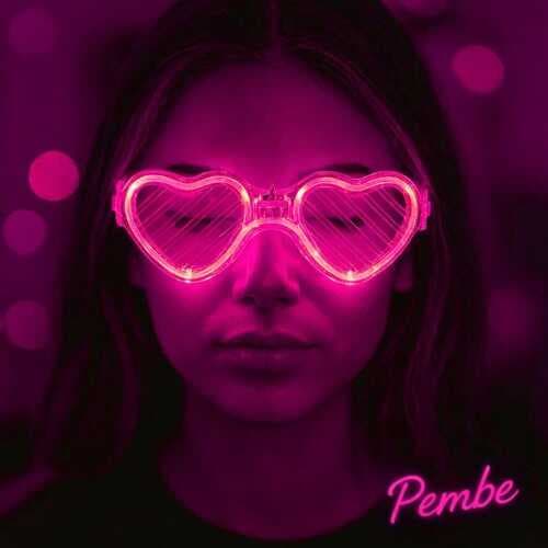 Pembe LED Işıklı Kalp Gözlük – 3 Modlu Parti &amp; Glow Gözlüğü