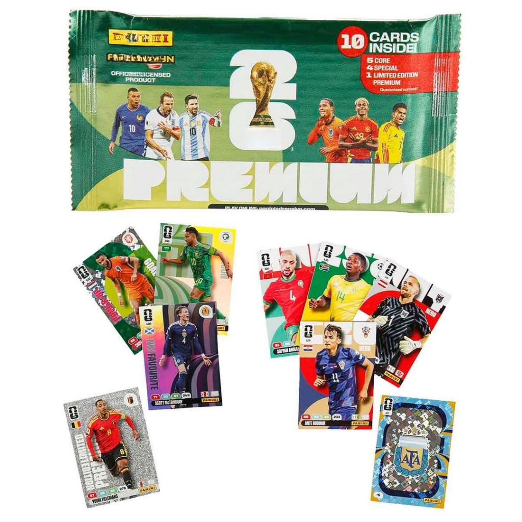 World Cup 2026 Adrenalyn XL Premium Trading Card 10’lu Paket