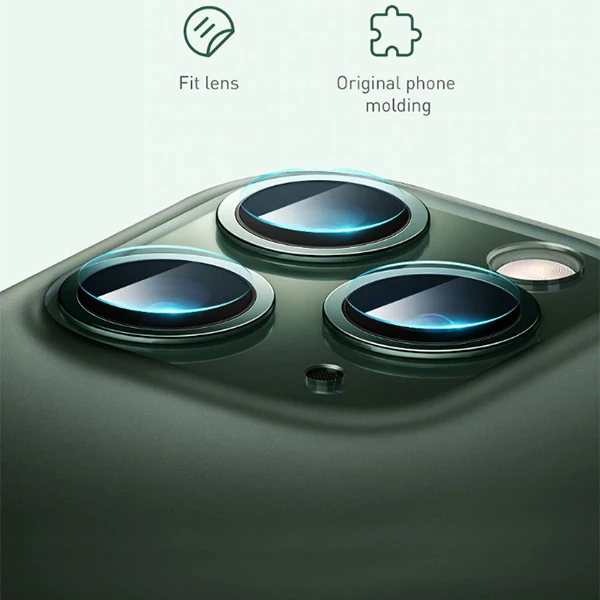 Baseus iPhone 11 Pro 11 Pro Max Tempered Kamera Lens Koruma Camı 2Set-(5775)