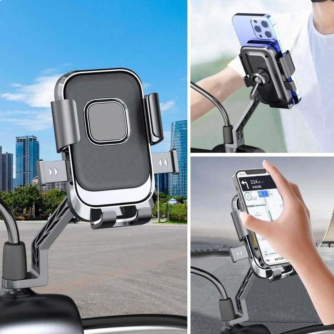 Motor,Motosiklet,Bisiklet ,Scooter İçin 360 Derece Dönebilen Dikiz Aynası Versiyonu Telefon Tutucu Aparat (5430)