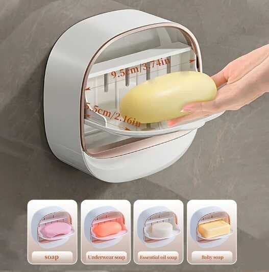 Nessiworld Drenaj Hazneli Kapaklı Katı Sabunluk