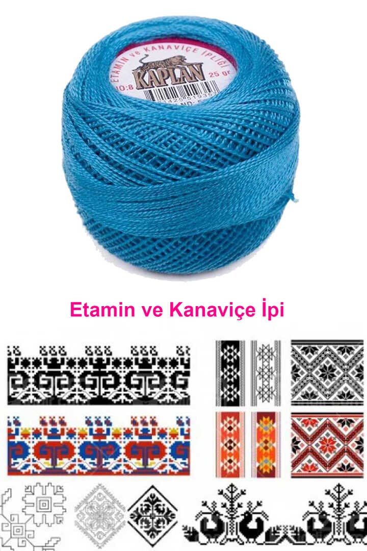 Kaplan Etamin Ve Kanaviçe İpi 8 No Kod/Renk: 518 - Royaleks