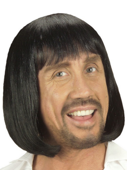 NessiWorld Siyah Renk Erkekler İçin Kısa Ortaçağ Peruğu