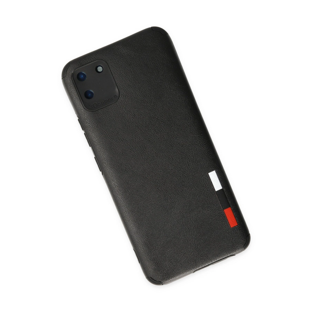 Realme C11 Kılıf Loop Deri Silikon - Siyah