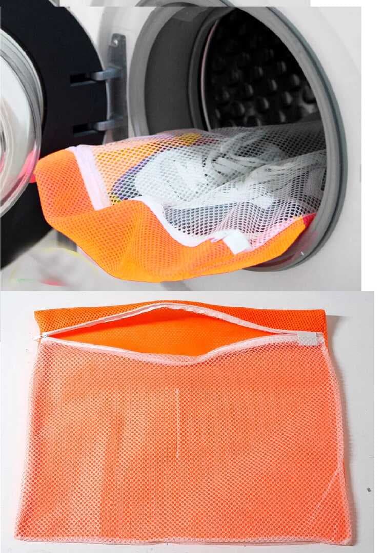 4 Adet 4 Renk  Fermuarlı - Hassas Çamaşır Terlik  Ayakkabı Yıkama Filesi Büyük Boy (477477)