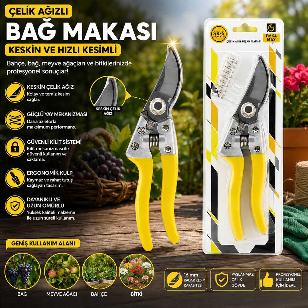 ÇELİK AĞIZLI BAĞ MAKAS (5430)