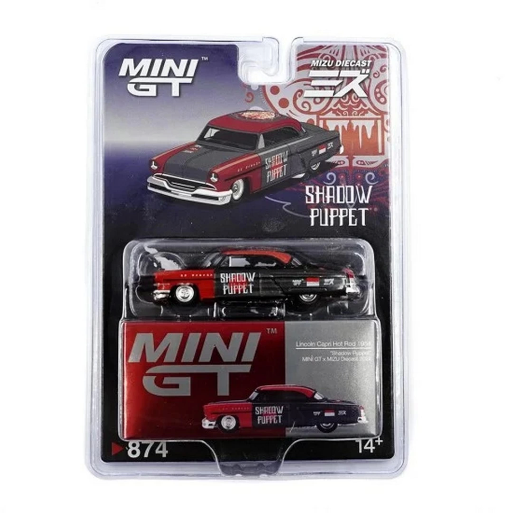 Nessiworld Mini GT 1/64 Lincoln Capri Hot Rod 1954 "Shadow Puppet" MINI GT x MIZU Diecast