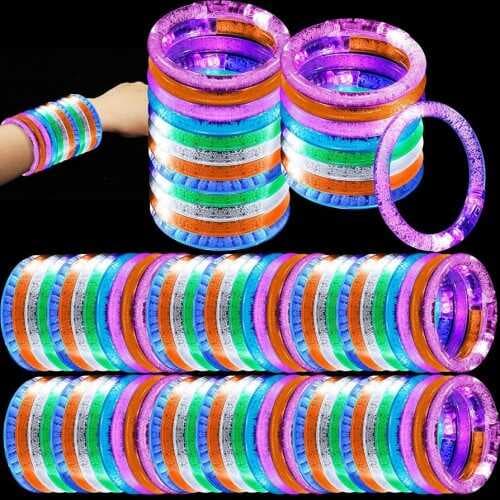 Led Işıklı Pilli Işıklı Rengarenk Bileklik Işıklı Bilezik Karışık Renk