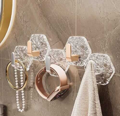 Lüks 5’li Duvar Askısı Banyo Mutfak İçin Havlu  Askılık
