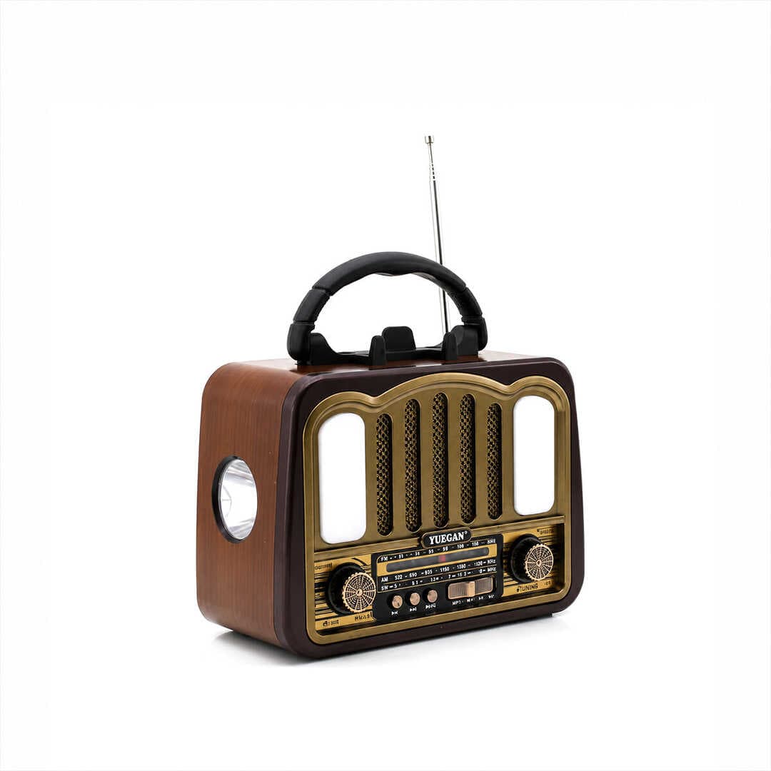 ŞARJLI - NOSTALJİ BLUETOOTH İBRELİ FM RADYO MP3 USB - TF PLAYER SPEAKER PL-4702 (5430)