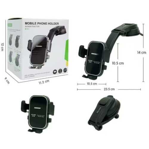 Torpido Üstü Vakumlu Araç Telefon Tutucu Ayarlanabilir Uzun Kollu