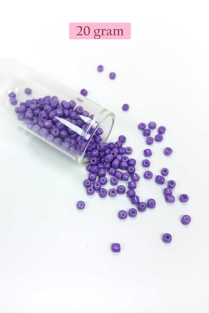 Dökme Cam Kum Boncuk Büyük Boy (6/0) 4 mm - 4 Renk - Toplam 80 Gram - BNC409