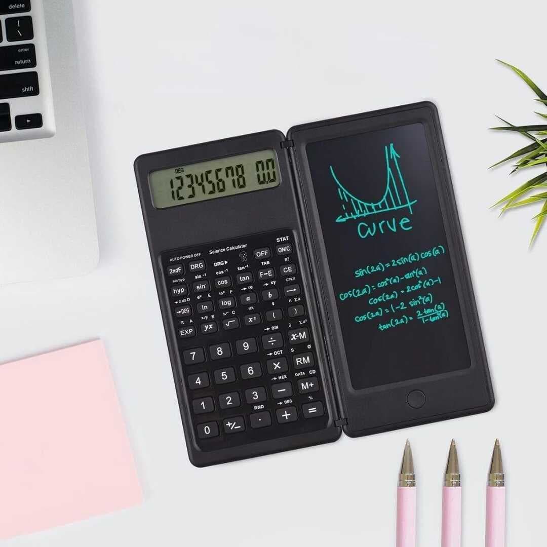 Silinebilir LCD Yazı TabletliKalemli Katlanabilir Bilimsel Hesap Makinesi (4767)