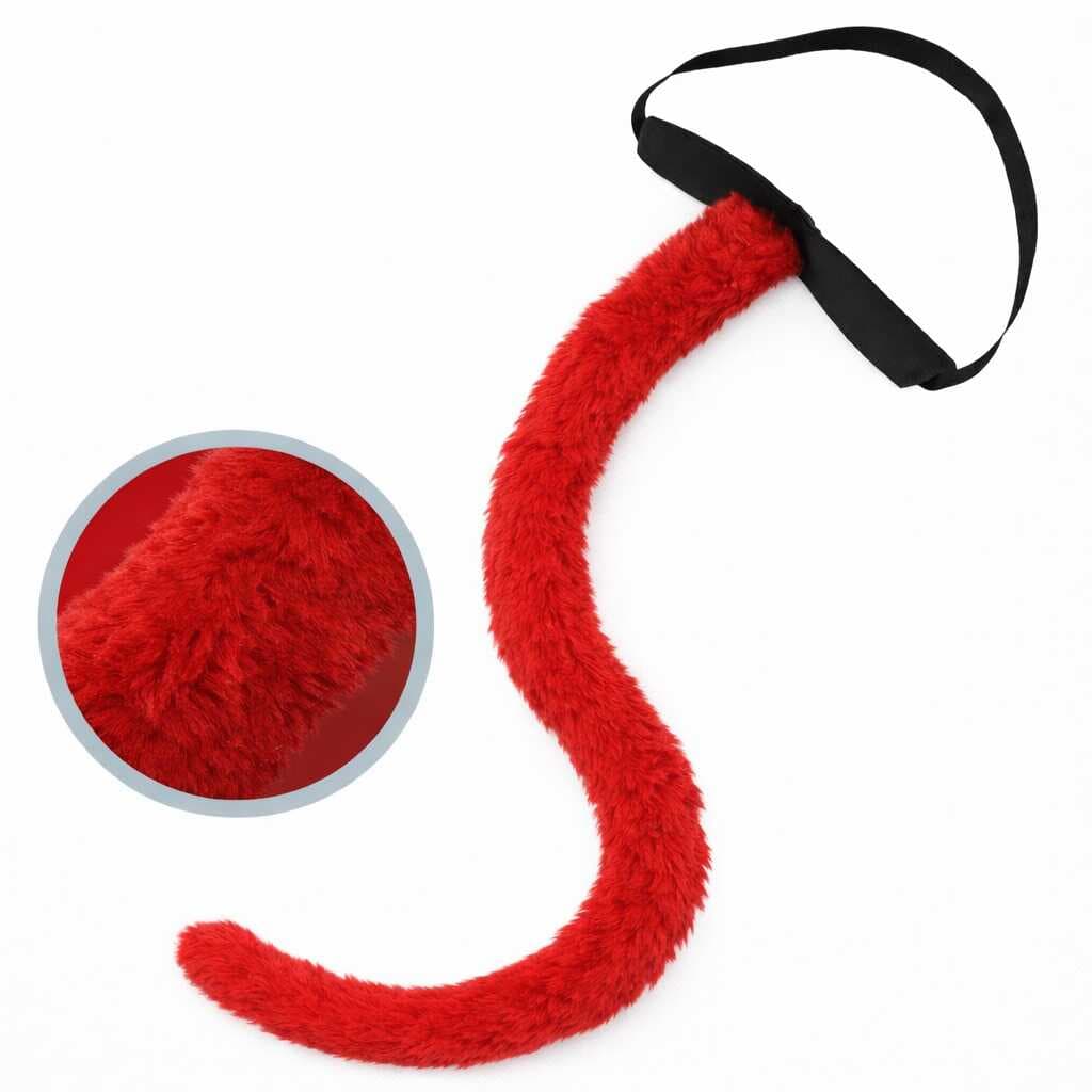 Kırmızı Peluş Kuyruk Şekil Verilebilir 70 cm (5430)