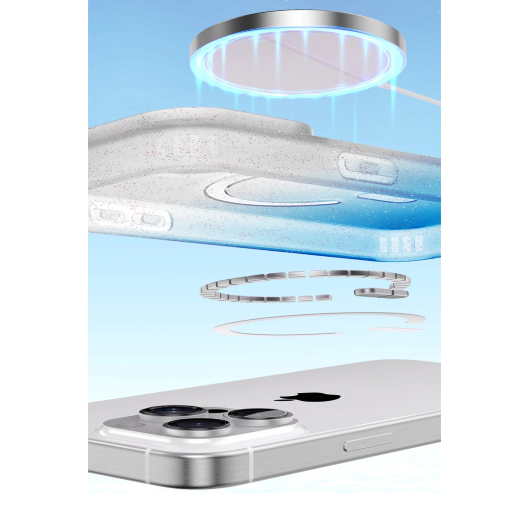 Apple İphone 14 Pummel Shiny Magsafe Kapak - Mor