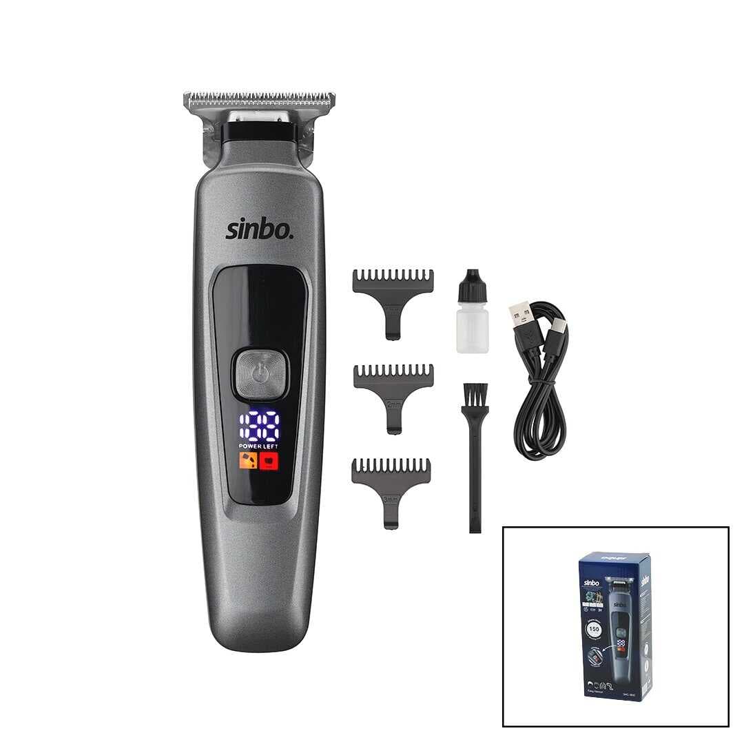 USB ŞARJLI - LCD GÖSTERGELİ SAÇ - SAKAL KESME TRAŞ MAKİNESİ İKİ FARKLI HIZ - 150 DK. ÇALIŞMA SÜRE  SHC-1910 (5430)