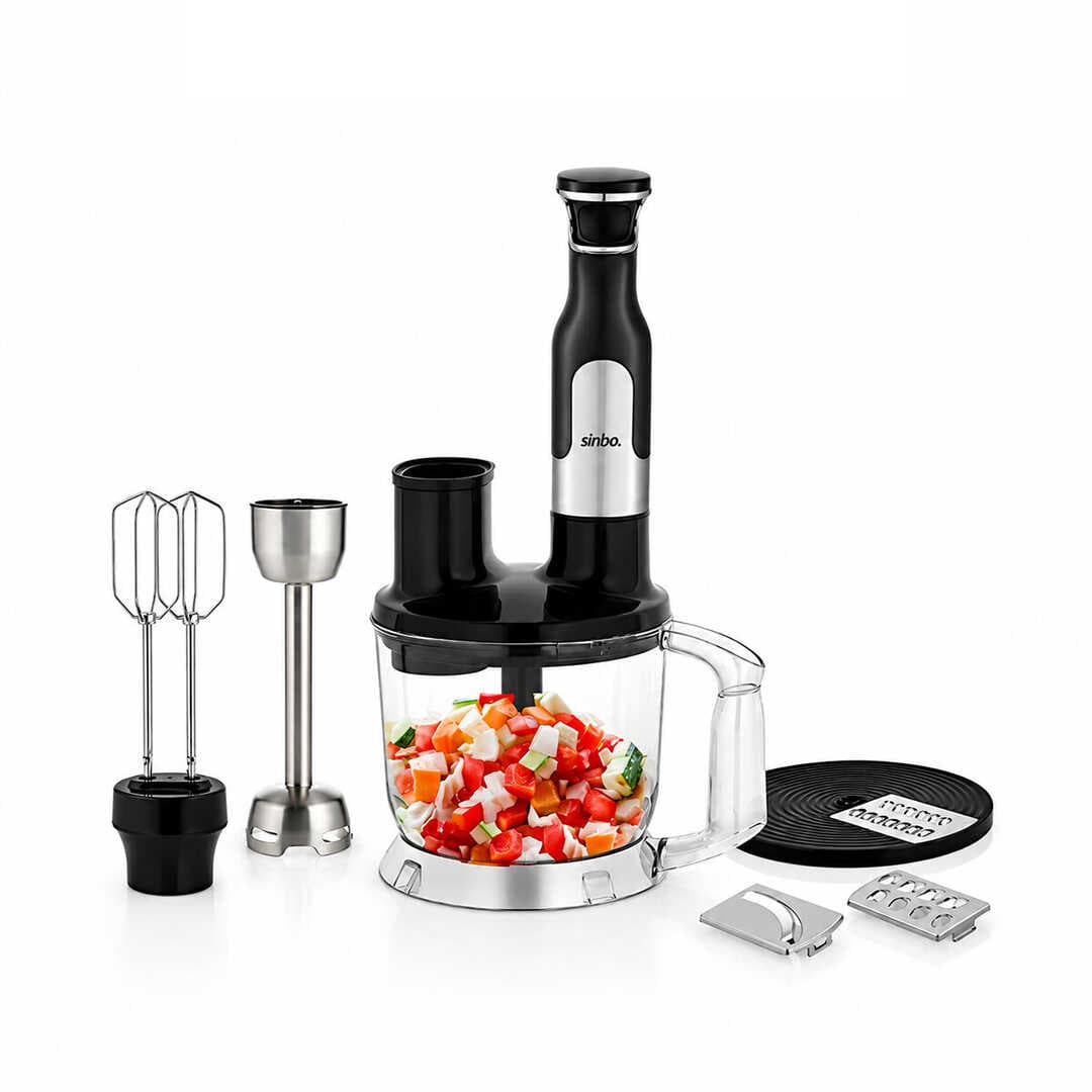 2HIZ AYAR - PASLANMAZ ÇELİK BIÇAK EL MULTİ BLENDER SETİ 2 LT HAZNELİ SHB-7534 (5430)
