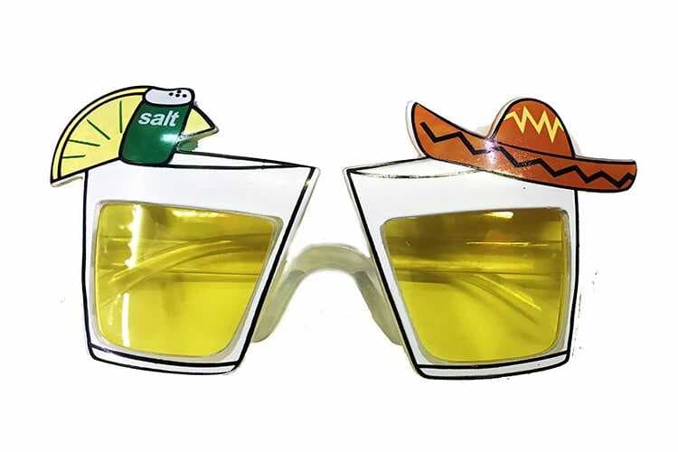 Nessiworld Meksika Şapkalı Tekila Parti Gözlüğü Gold Renk