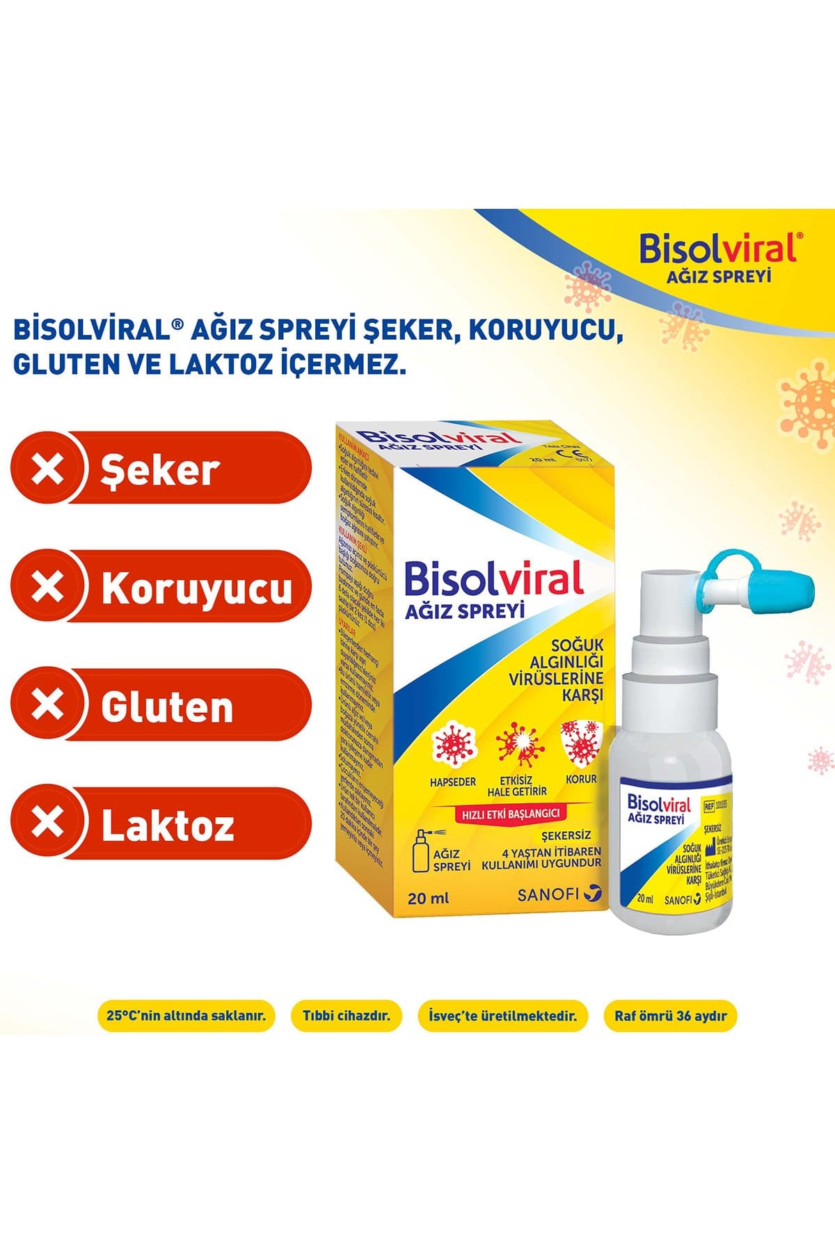 Bisolviral Ağız Spreyi 20 Ml