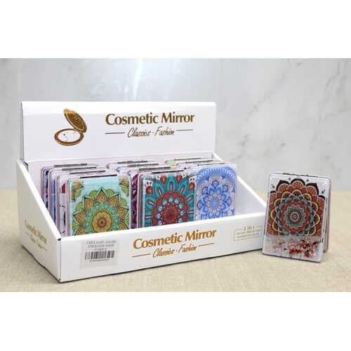 Mandala Desenli Hareketli Sulu El Aynası - Model 4