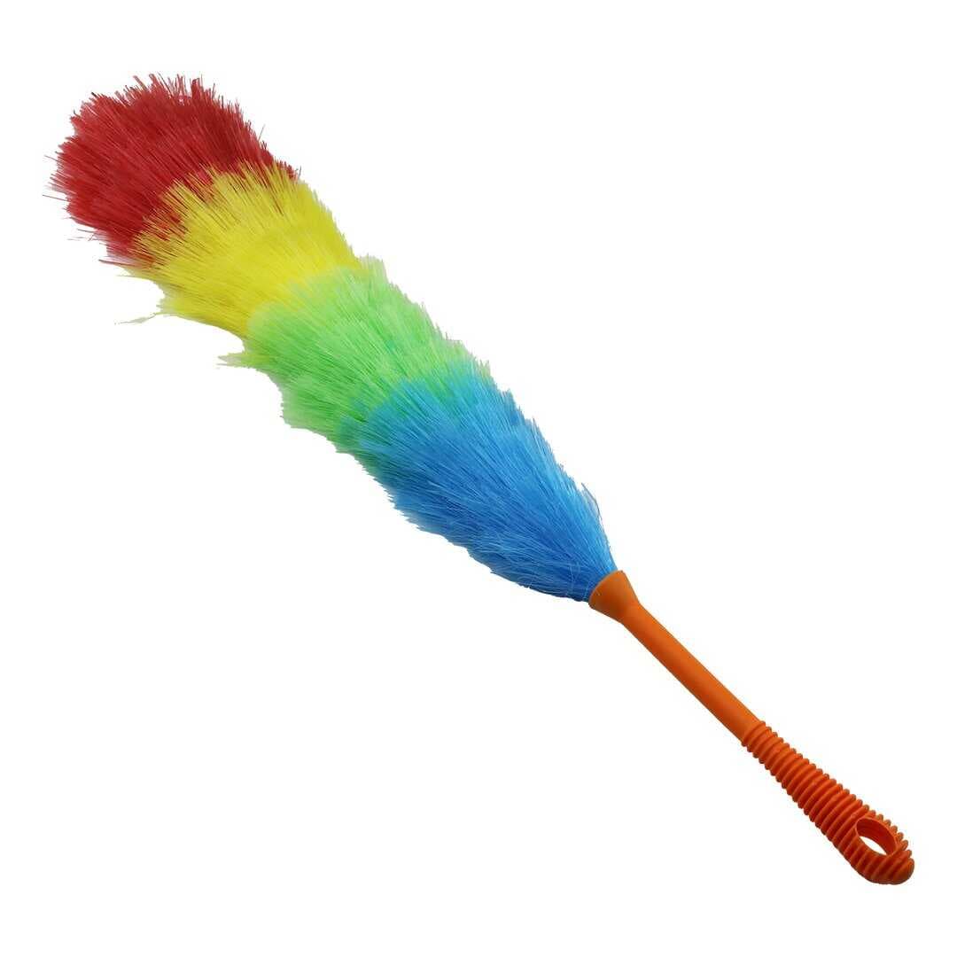 RENKLİ NAYLON KILLI  TOZ ALMA PÜSKÜLÜ  PÜSKÜL=43.5 CM + RENKLİ KALIN PLASTİK SAP=18.5CM = 62CM BRKT-910231 (5430)