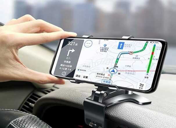 Araba Gösterge Üstüne Takılan 360 Oynar Başlıklı Telefon Tutucu