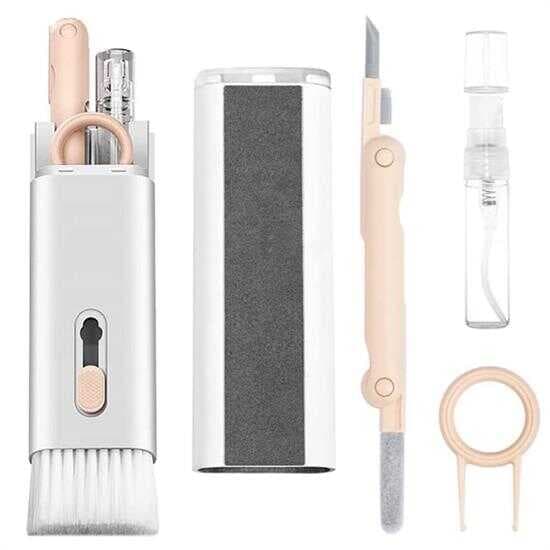 Çok Fonksiyonlu TV Bilgisayar Ekranı Kulaklık Fırçalı Spreyli Elektronik Temizlik Seti (5430)