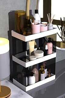 ATA HOME Makyaj,Takı Ve Bakım Ürüleri Orgaizeri Rafı Stadı Büyük boy Makyaj Orgaizeri İki Katlı Çok Amaçlı Düzeleyici Saklama Seti