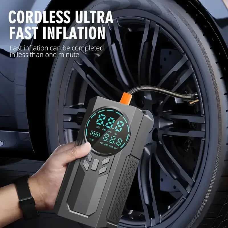 4’ü 1 Arada Lastik Şişirici – Akü Takviyesi – Powerbank – Led Işık (5430)