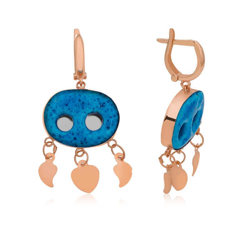 925 Ayar Gümüş Süryani Gözü Küpe EA1160207 (477477)