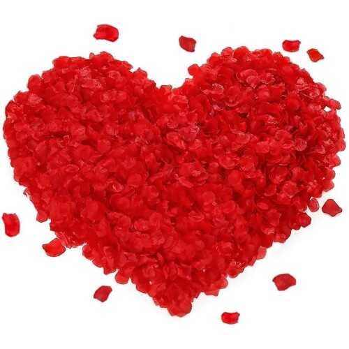 Kırmızı Renk Gül Yaprağı Şekilli Konfeti – 1 Paket 100 Adet