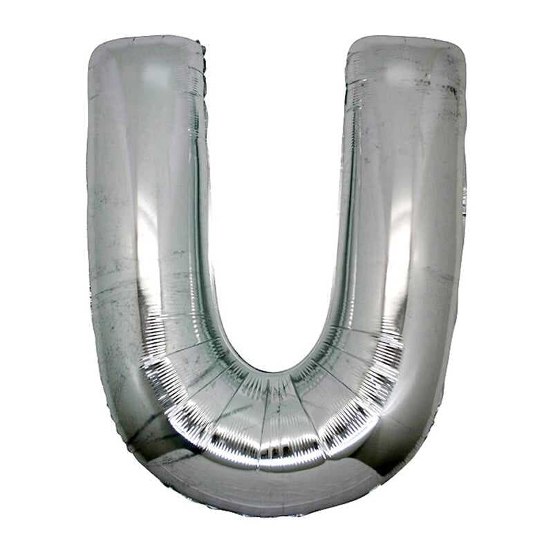 U Harf Folyo Balon Gümüş Renk  40 inç (5430)