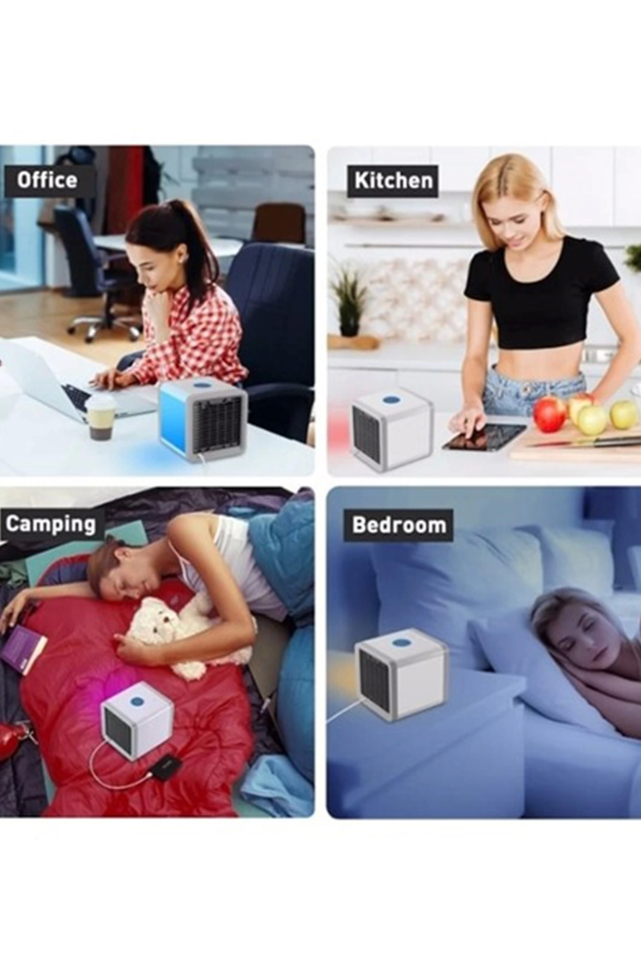 500 Ml Işıklı Masa Üstü Mini Klima Soğutucu Hava Nemlendirici 3 Kademe