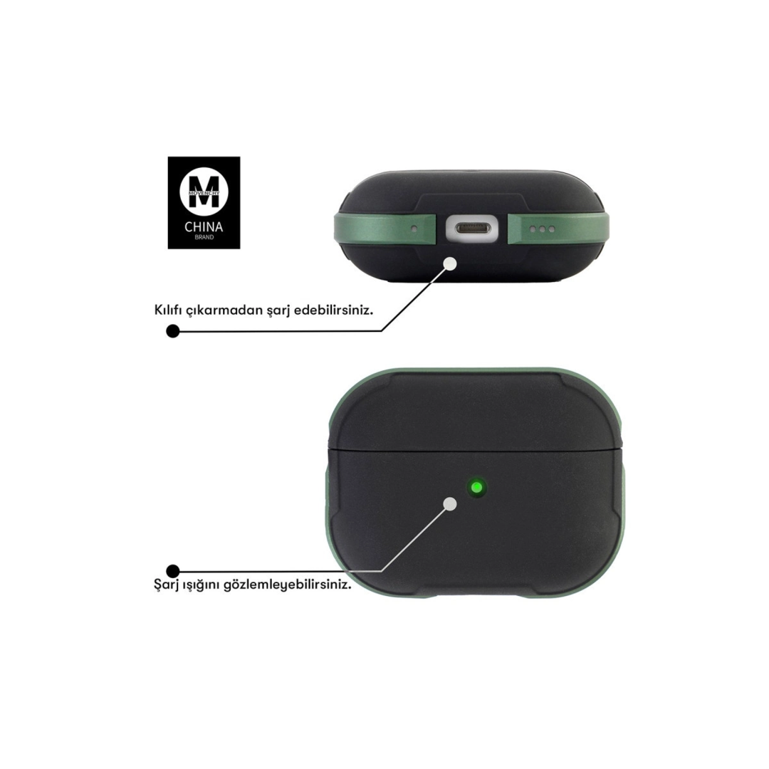 Apple Airpods 3 (3.nesil) Mo-a8 Armor Kılıf - Kırmızı