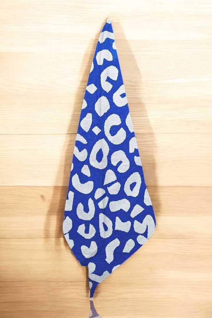 Wild Blue 90x150 cm Desenli Mavi-Beyaz %100 Pamuklu Banyo Havlusu