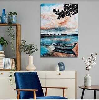 GAAGART Tekli Dikey Kavas Tablo Kaliteli Göl Kıyısı Sadal Görseli 30 x 40 gartM6864