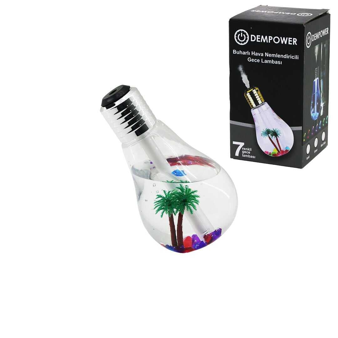 DEKORATİF NEMLENDİRİCİLİ 7 RENK 2W BUHARLI GECE LAMBASI (5430)