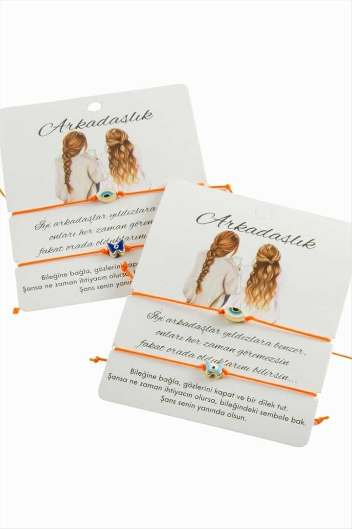 Kalp İp Bileklik 2 Adet