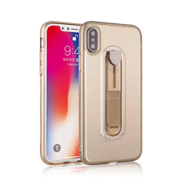 İphone X Xs Selfie Yüzüklü Şeffaf Silikon Kılıf-(5775)
