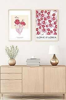 Huhuli Ahşap Çerçeveli Saatsal 2'Li Set Tablo 70 X 50 HU41HU41Lİ0169E