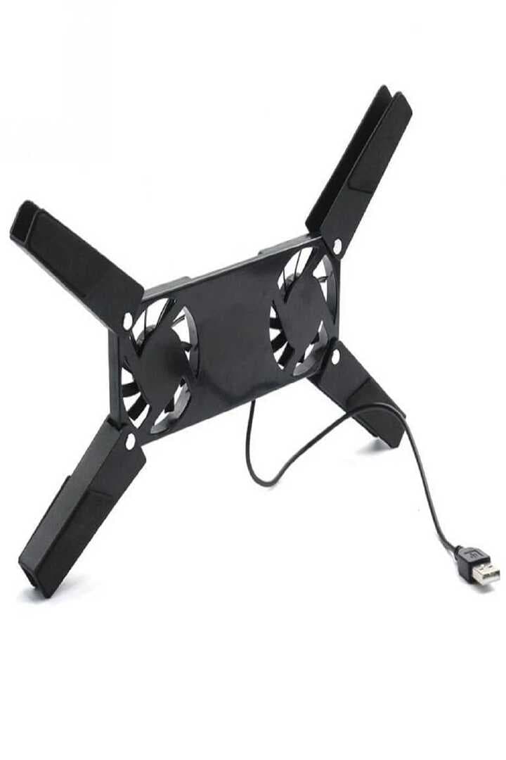 2 Fanlı Notebook Soğutucu Portatif Katlanabilir Laptop Soğutucu Fan Usbli Stand Bilgisayar Fanı (477477)